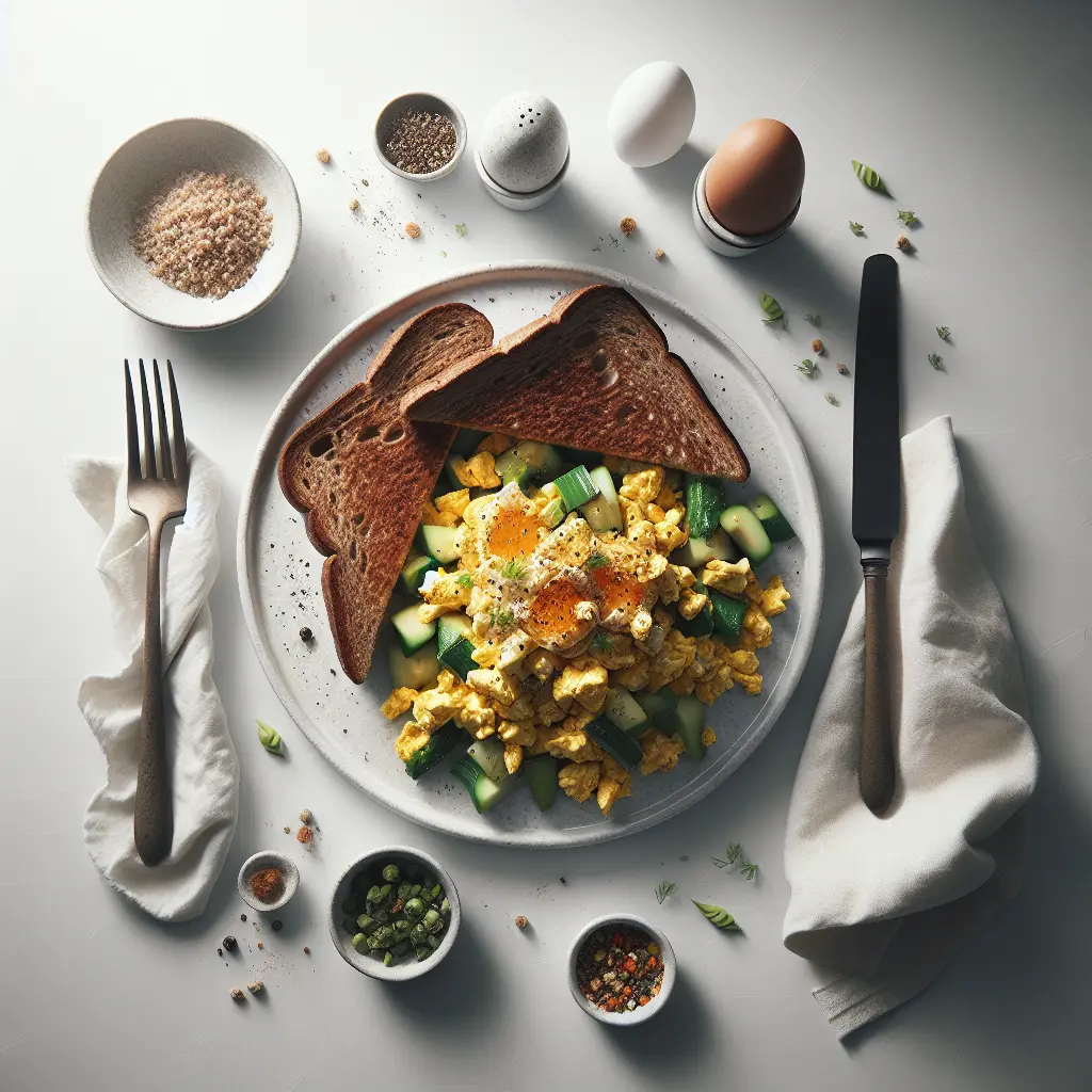 Savory Breakfast Scramble with Whole Grain Toast