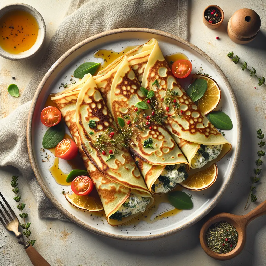 Savory Herb and Ricotta Breakfast Crepes