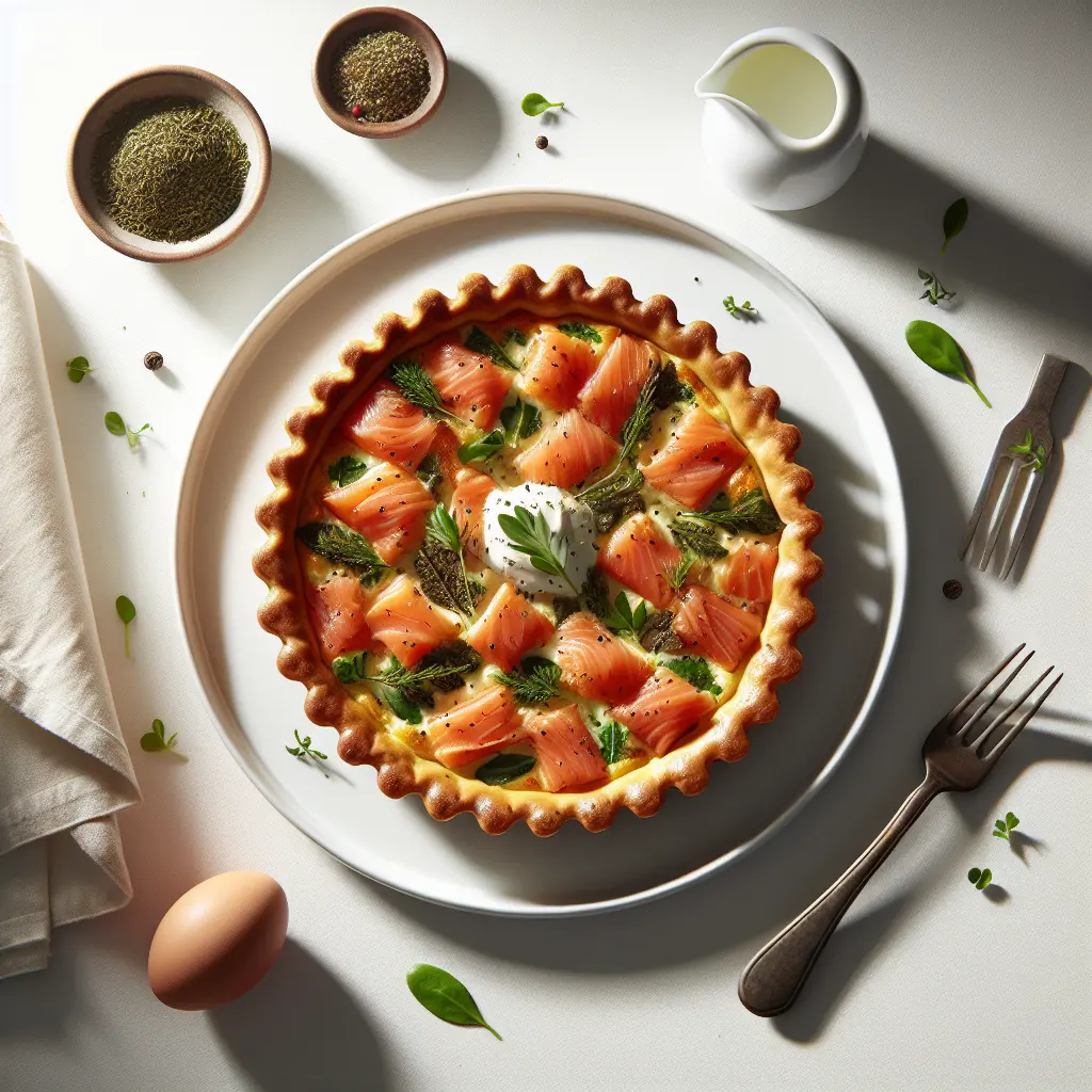 Savory Herb and Smoked Salmon Breakfast Tart