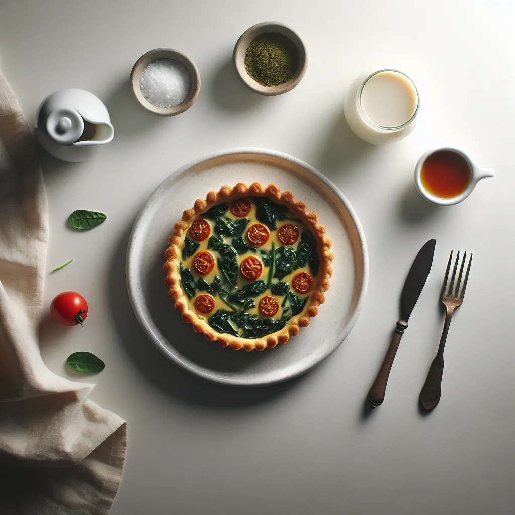 Savory Spinach and Tomato Breakfast Tart