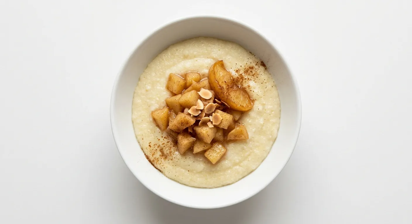 Semolina Porridge with Apple Compote