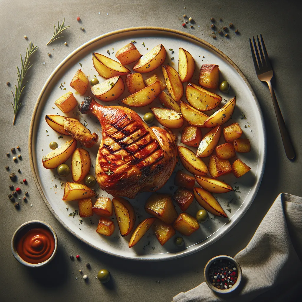 Spanish Grilled Chicken with Patatas Bravas