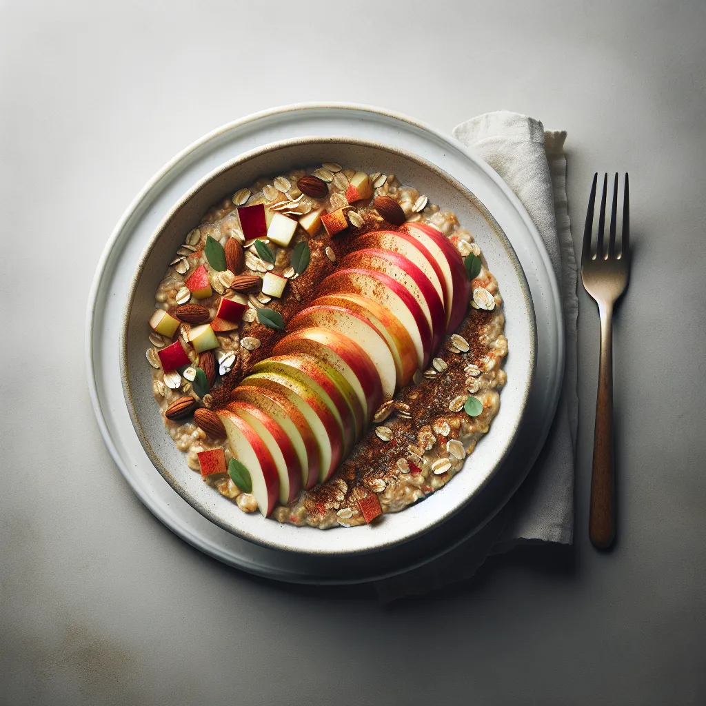 Autumn Spiced Apple and Oatmeal Breakfast Bowl