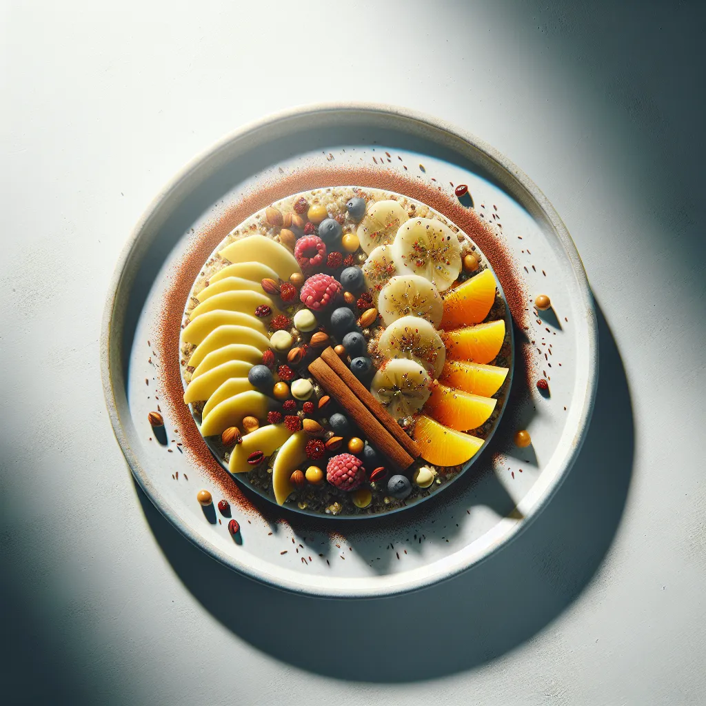 Exotic Spiced Breakfast Quinoa with Tropical Fruits