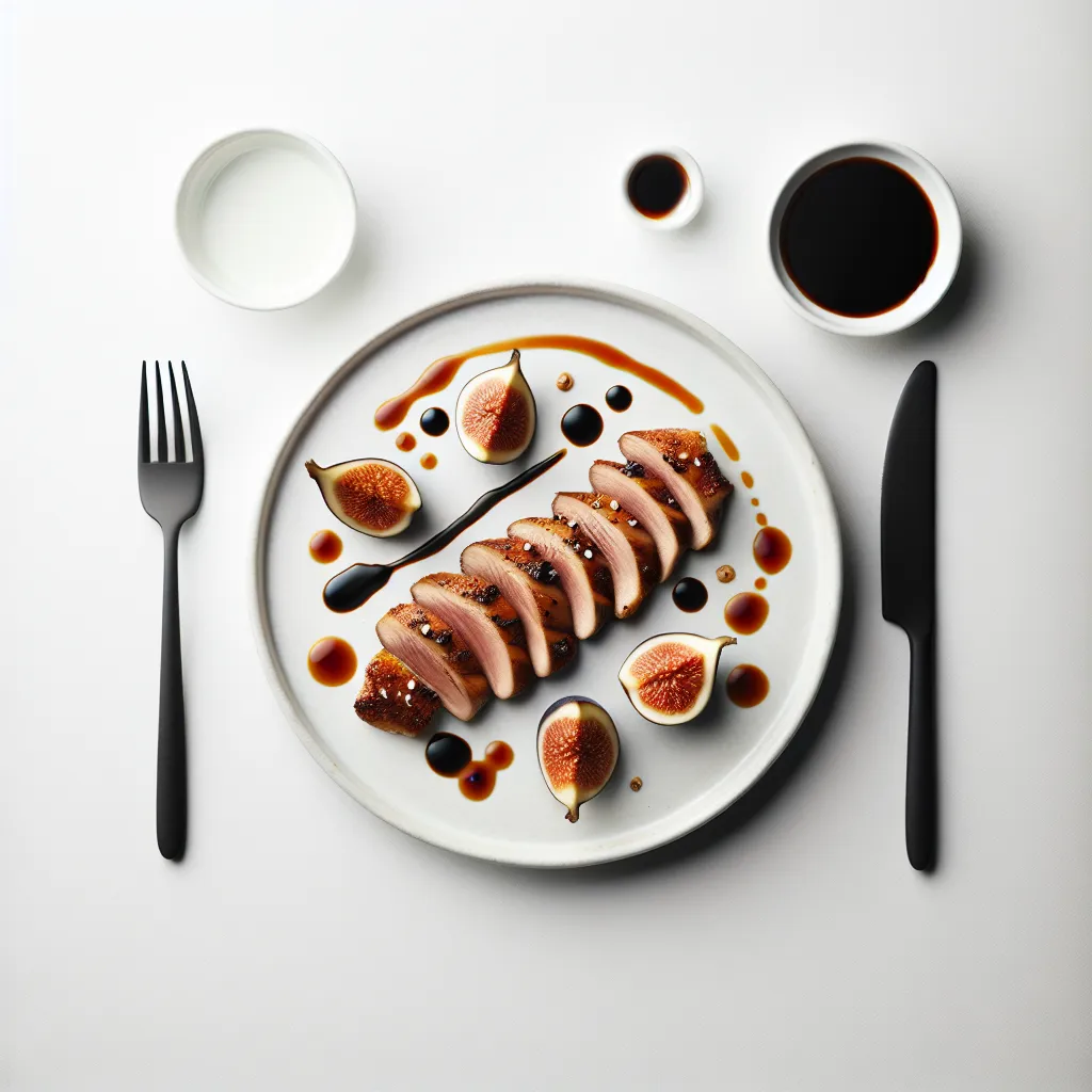 Exotic Spiced Duck Breast with Fig and Balsamic Reduction