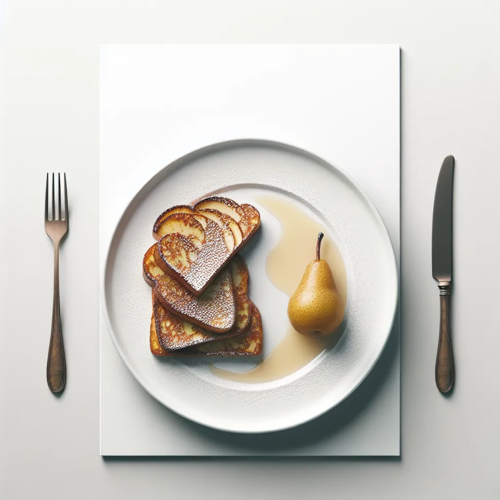 Autumn Spiced French Toast with Pear Compote