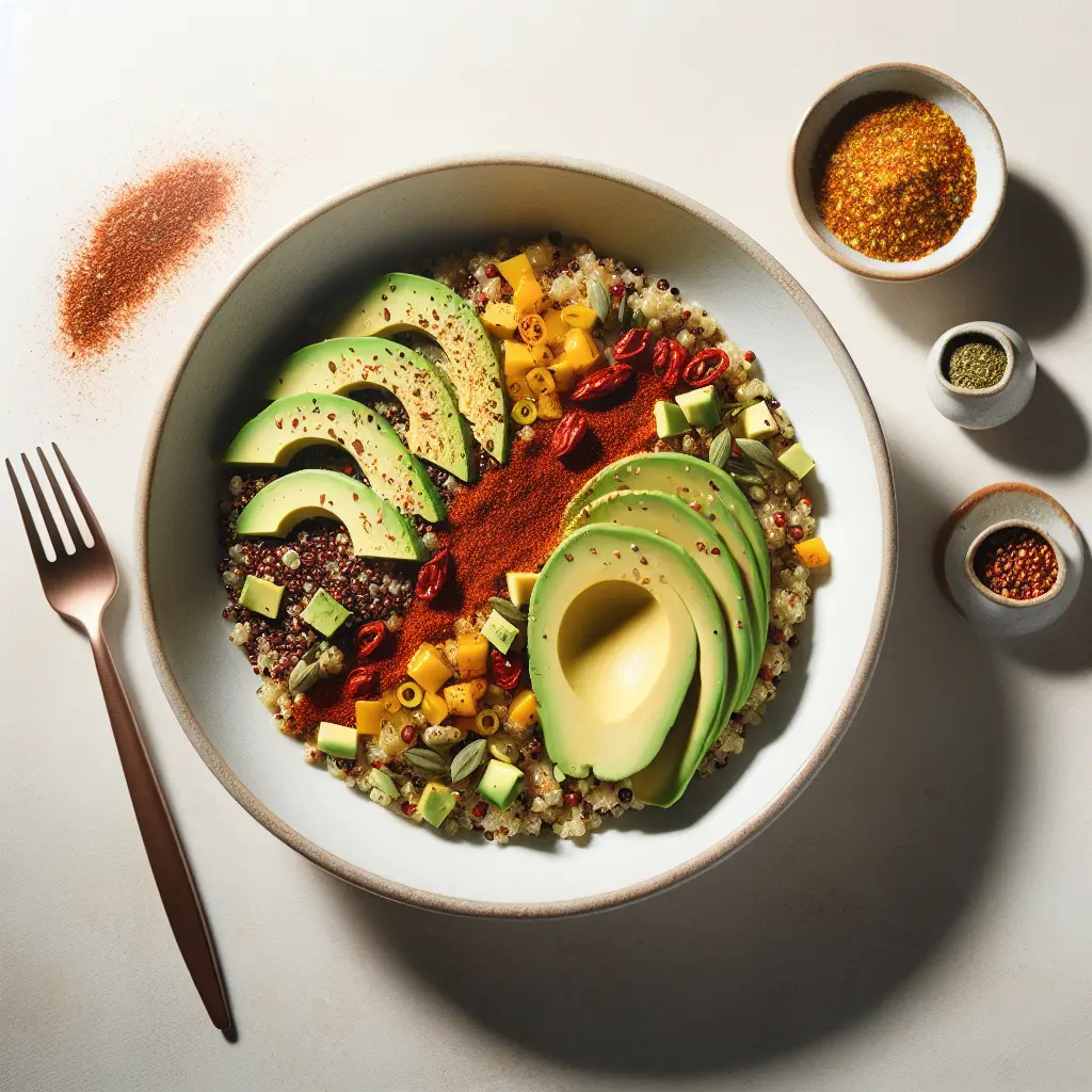 Exotic Spiced Quinoa and Avocado Breakfast Bowl