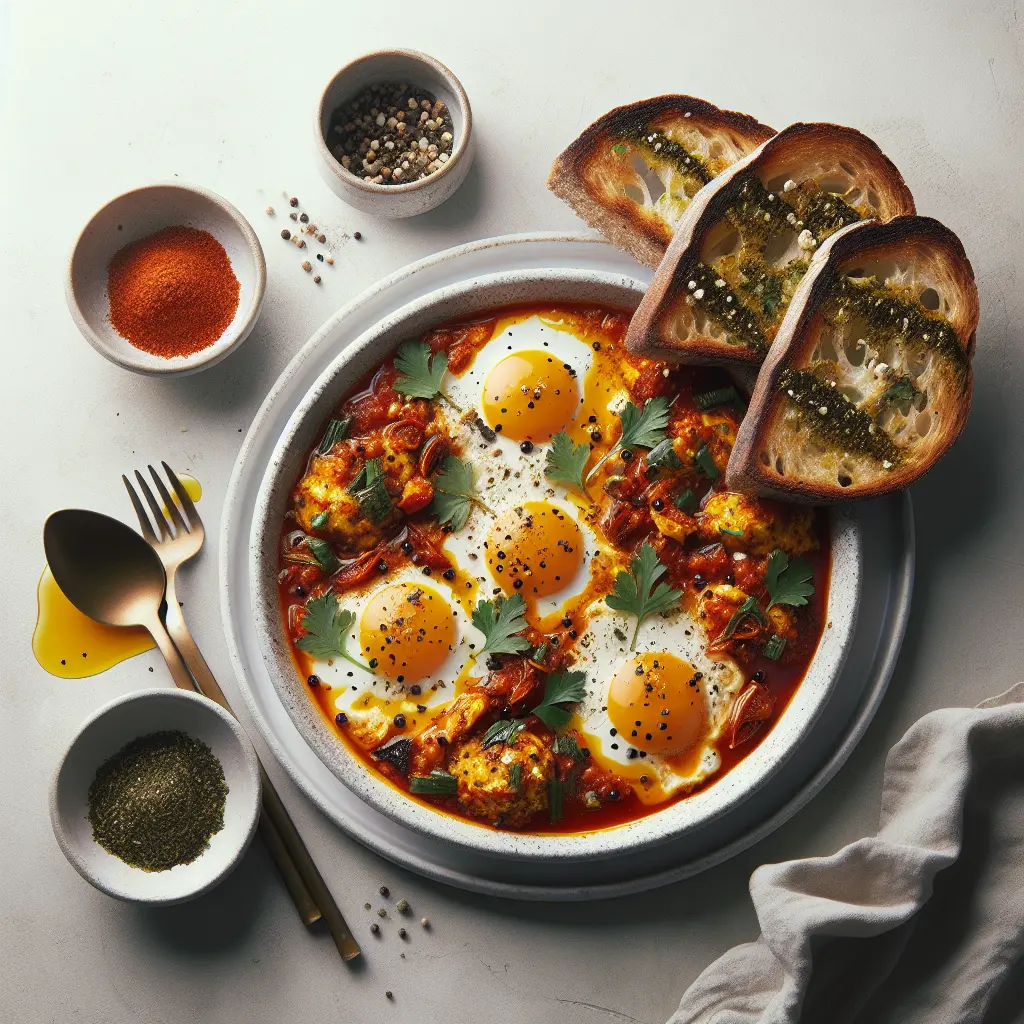 Spiced Shakshuka with Zaatar Toast