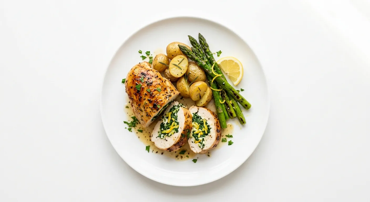 Spinach and Courgette Stuffed Chicken Breast