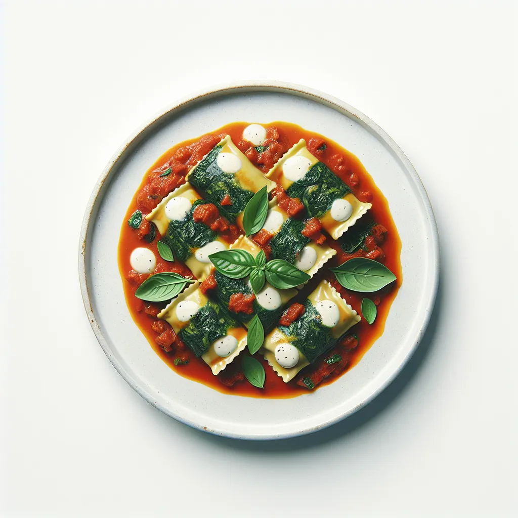 Gourmet Spinach and Ricotta Cannelloni with Tomato Basil Sauce