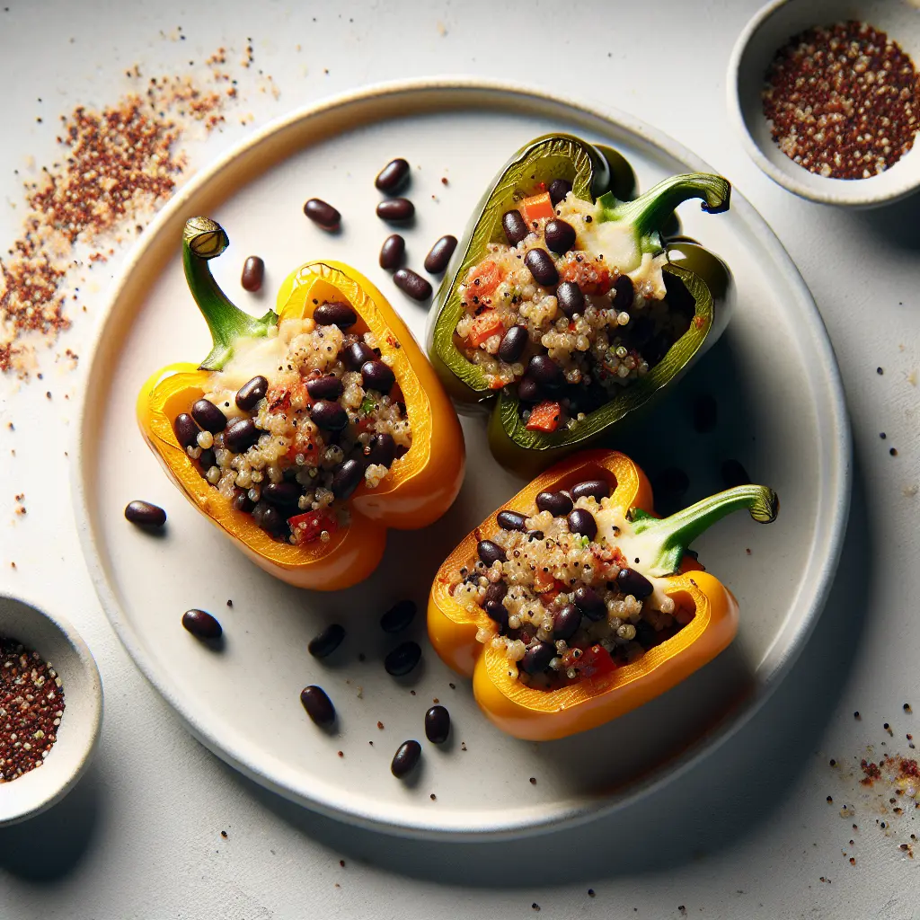 Stuffed Bell Peppers with Quinoa and Black Beans