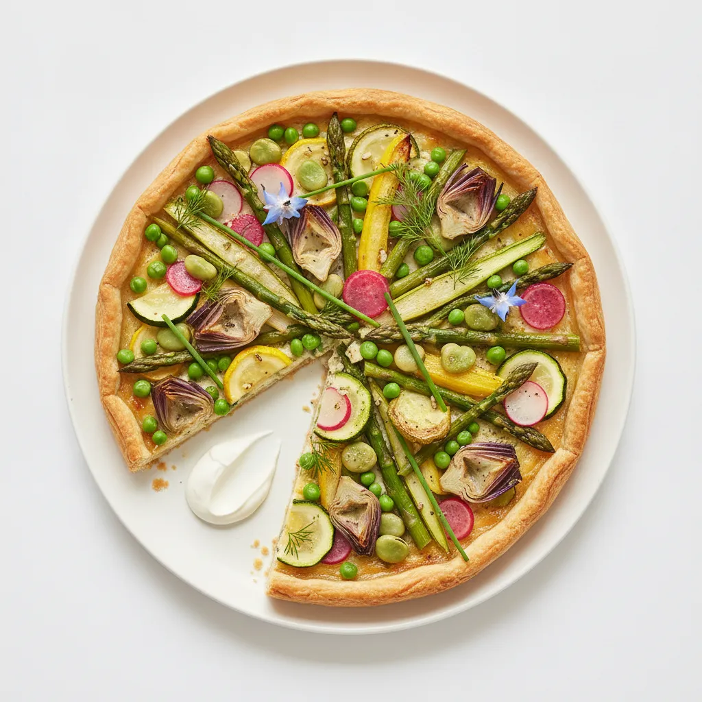 Tarte aux légumes de printemps