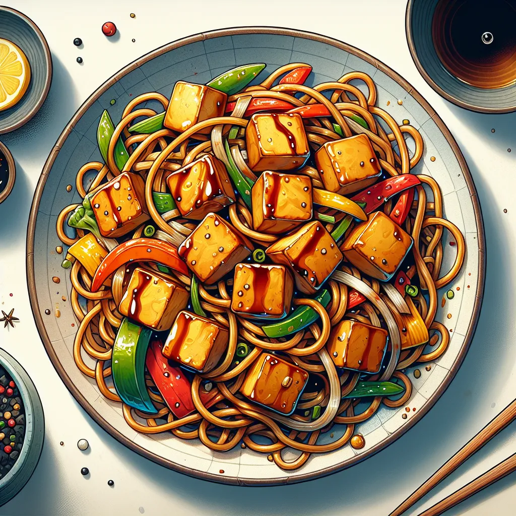 Teriyaki Tofu Noodle Stir-fry