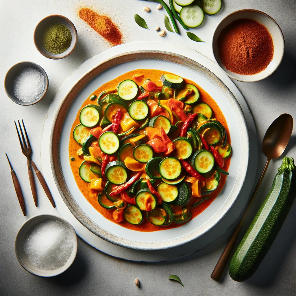 Thai Vegetable Curry with Zucchini and Cucumber
