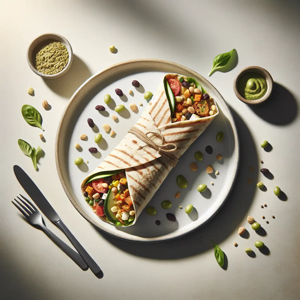 Vegan Mediterranean Breakfast Wrap