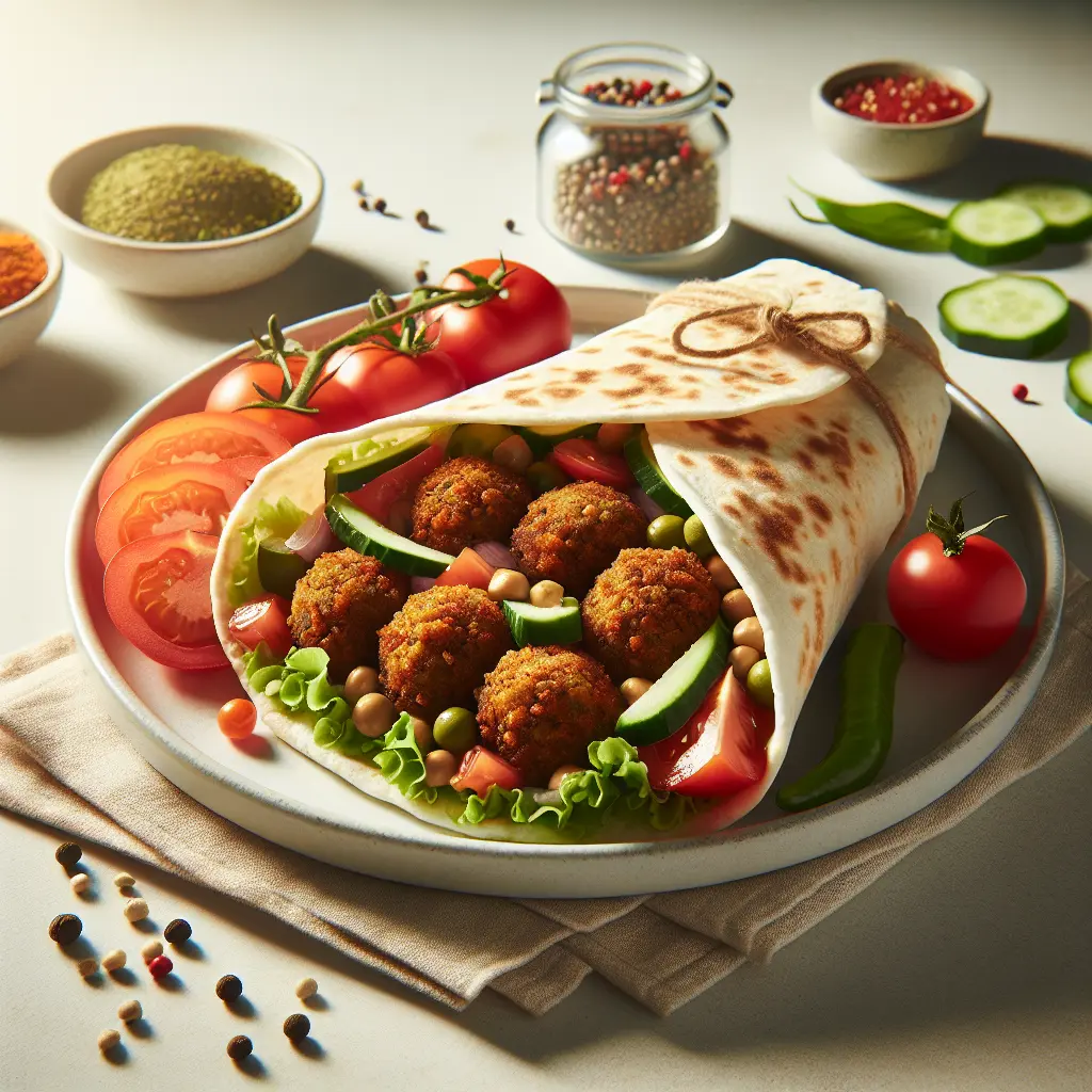 Vegan Middle Eastern Falafel Wrap
