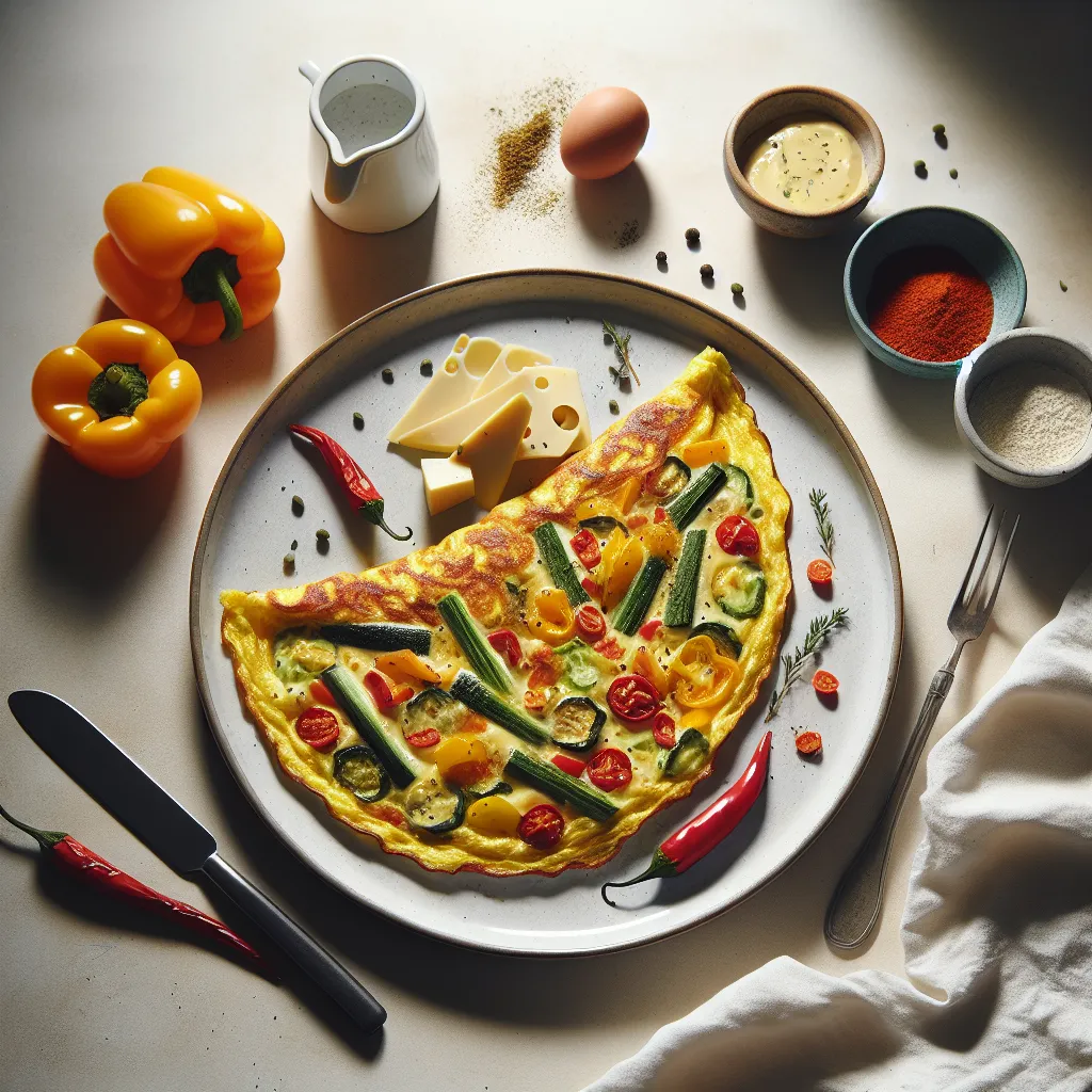 Autumn Vegetable and Cheese Omelette
