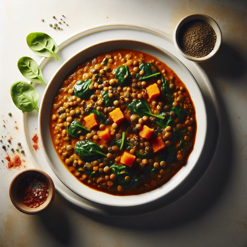 Vegetarian Lentil and Spinach Stew