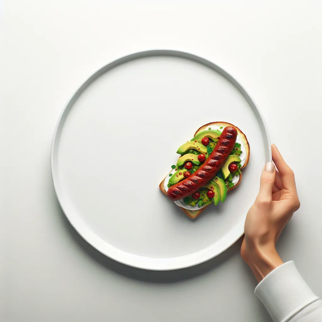 Spicy Vegetarian Sausage and Avocado Toast
