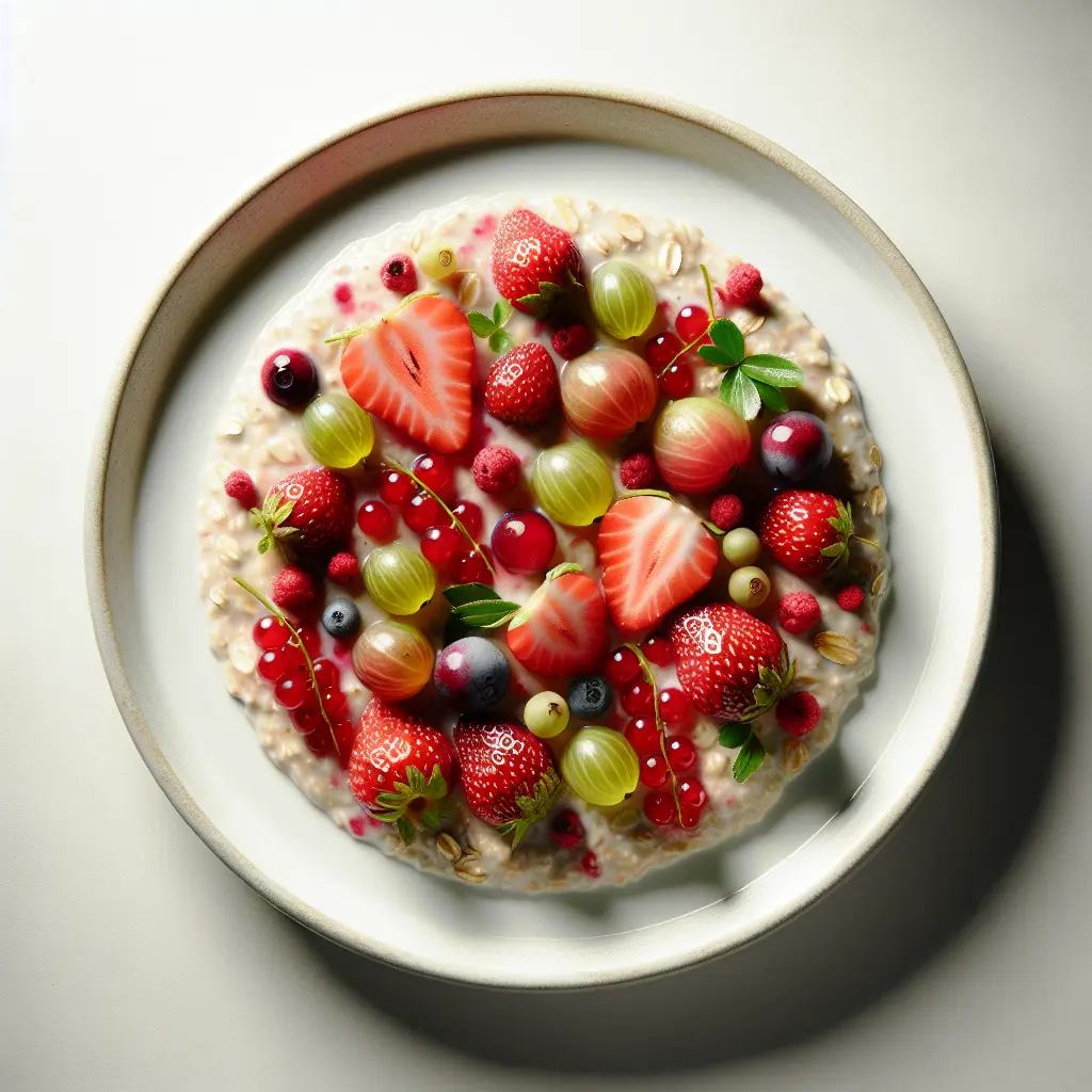 Wild Strawberry and Gooseberry Overnight Oats
