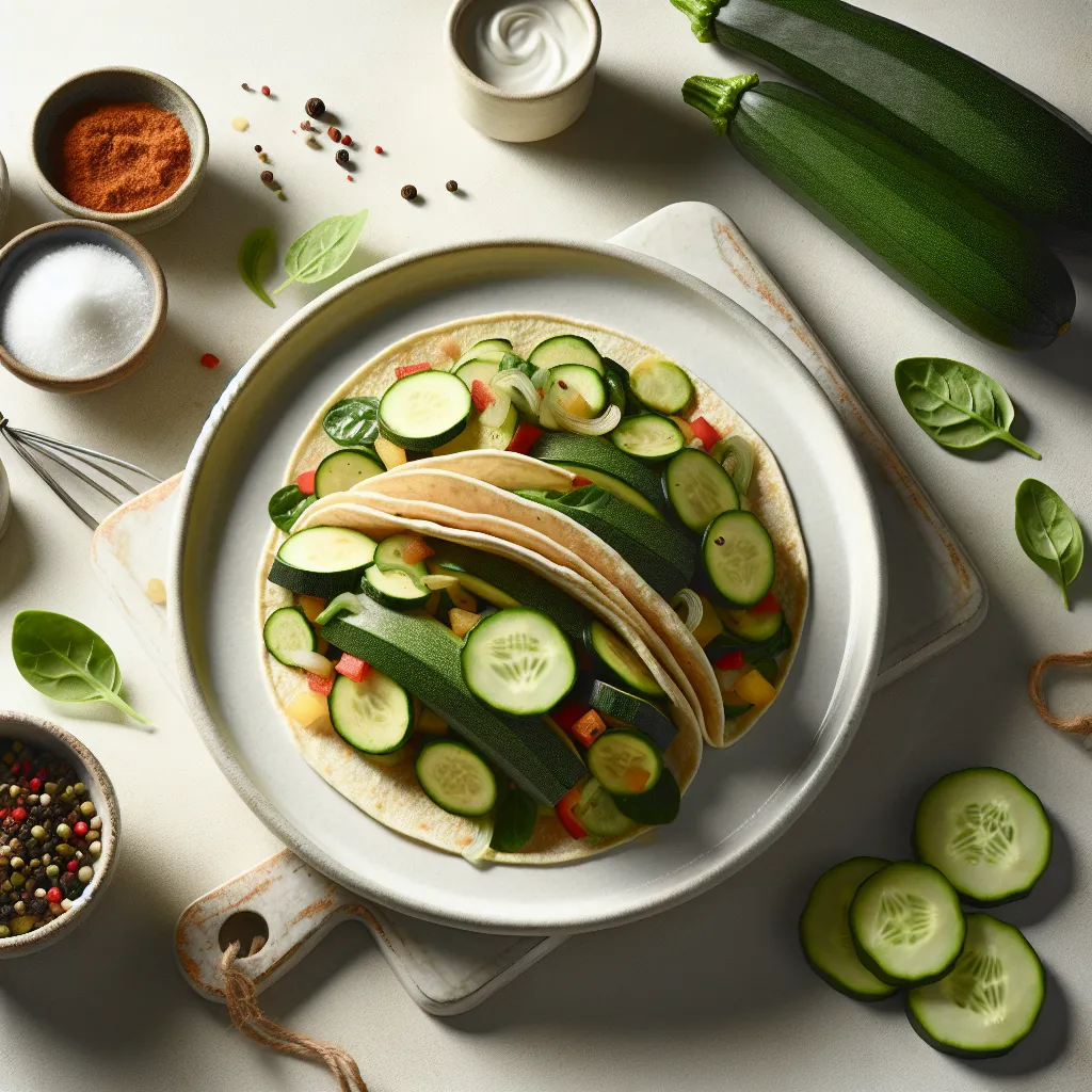 Zucchini and Cucumber Veggie Tacos