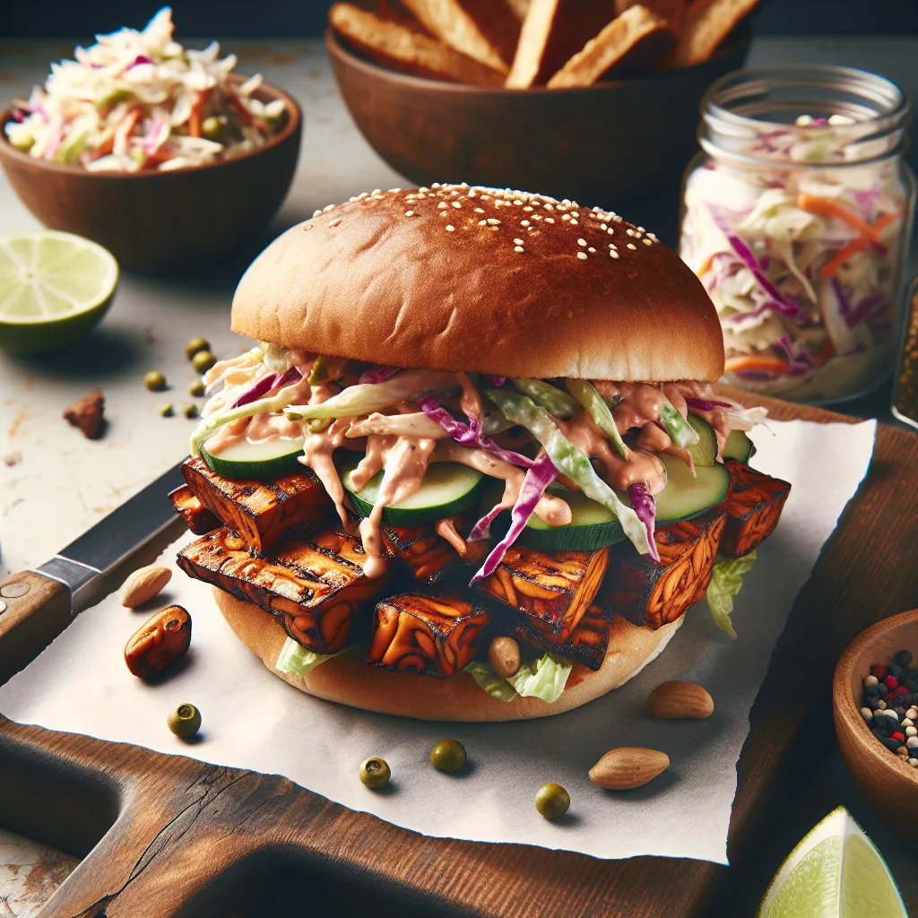 Smoky Jackfruit Sandwiches with Crunchy Slaw