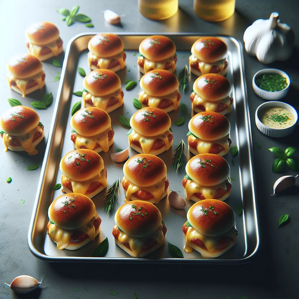 Pizza Night Just Got Easier: Cheesy, Garlicky Sliders!