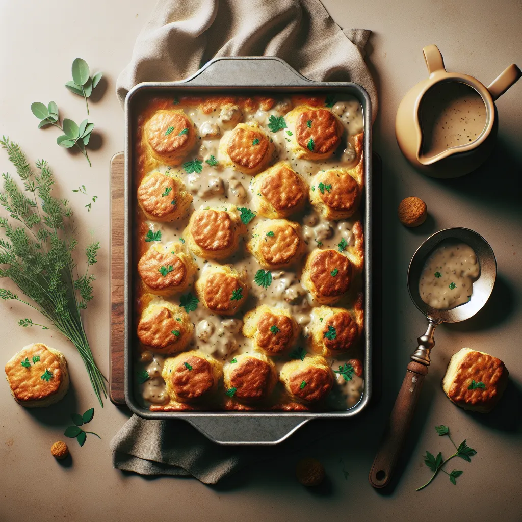 Biscuits and Gravy Bliss: A Lazy Morning Casserole