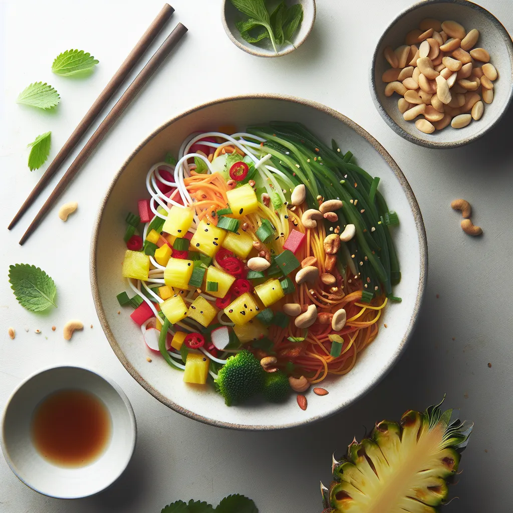 Zingy Pineapple Noodle Salad: A Tropical Taste of Summer!