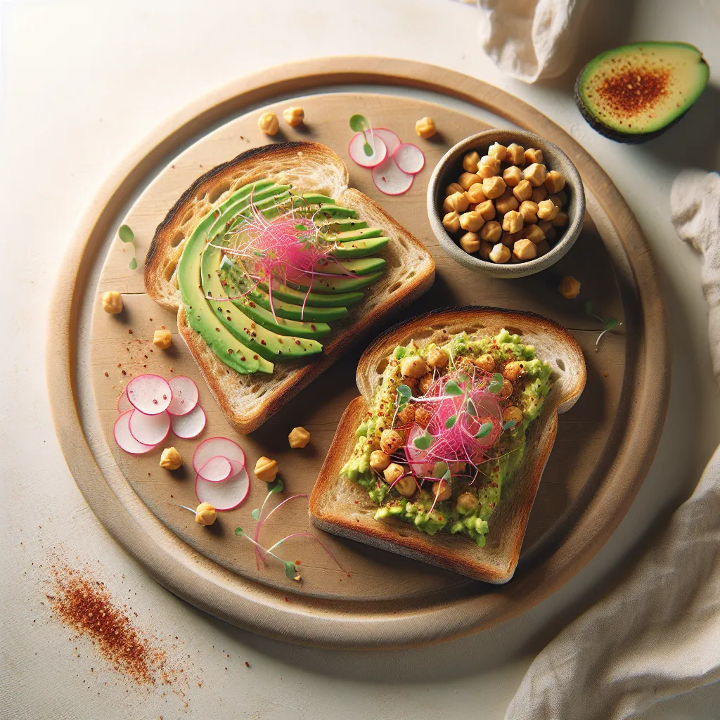 Spice Up Your Morning: Avocado Toast with a Zesty Chickpea Twist!